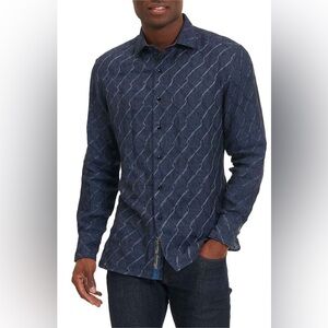 Robert Graham Limited Edition Button Up L/S Linen Shirt Siddartha XS Classic Fit
